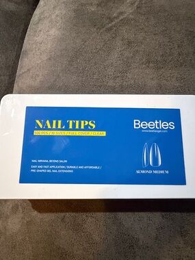 Beetles Clear Almond Medium Nail Tips - 500 PCS